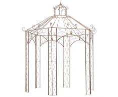 HINSD Giardino Padiglione Marrone Antico 3 m Ferro-Colore: Marrone Antico - Materiale: Ferro Battuto