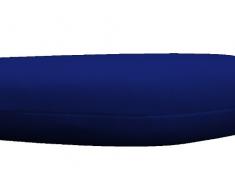 Arketicom Pacco da 4 Cuscini Artigianali Per Sedie Rotondi Con Lacci Antiscivolo Misto Cotone Poliestere Colore Blue diam. 40X3 (cuscino quadrato sedia casa cucina giardino)
