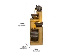 Fontana decorativa Caratteristica Fontana cascata d'acqua resina-Rock fontana da tavolo al chiuso e all'aperto Acqua Cascata con luci LED e fontana pompa decorativo for soggiorno di Office Gardens Pat