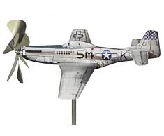 Generico Air Hunter, Aereo Segnavento P51, in Acciaio Inox, con Cuscinetti a Sfera, Prodotto in Italia