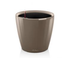 Lechuza Set Completo Vaso Classico Premium 28, Colore Tortora Lucido