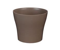 greemotion Tulipan - Vaso da fiori rotondo in plastica, 19 cm, per interni ed esterni, per balcone e terrazzo, accessorio per piante da giardino