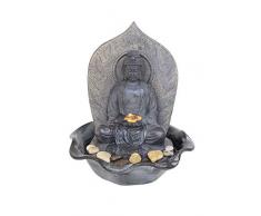 Kiom 10465 - Fontana da interni decorativa, LED a luce bianca calda, finiture anticate, FoBuddha