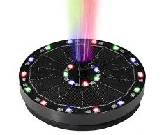 Afang Fontana Zampillo Energia Solare, 3 W Luce LED Pompa Laghetto Giardino Vasca Uccelli, 3W Fontana Solare Laghetto Piscina Fontanella