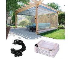 LVTFCO Tende Esterne Pergola Pannelli Laterali Trasparenti Antistrappo Copertura Terrazza Telone Tenda for Pergola Portico Gazebo Telone Trasparente (Color : Clear, Size : 2x3m/6.56x9.84ft)