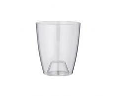 vaso per orchidea Greemotion Ornella, vaso per fiori trasparente, fioriera per orchidee in plastica, vaso per fiori Dimensioni: circa Ø 11 x H 12 cm