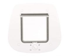 Trixie Gattaiola a 4 modalità per Porte a Vetro 27x27 cm Bianco Porta per Gatti