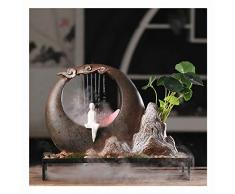 SFXYJ Zen Fontana dell'interno, Alta qualità di Ceramica Feng Shui Ornamenti, Grande per Ornamento Domestico, Compleanno Ideale, Anniversario o Presente di Nozze,A