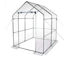 Serra a casetta 140x140xh197 telo PVC giardinaggio balcone piante fiori 647-12