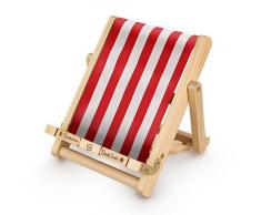 Sedia a sdraio, a righe, colore: rosso