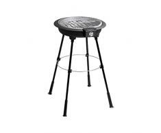 Larel Barbecue Elettrico BBQ Rotondo con Supporto Nero 2200W CUOCE Senza Fumo