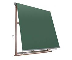 VERDELOOK Tenda da Sole Milos a Caduta avvolgibile con Braccetti 80 cm per ancoraggio, larghezza 2,5 m e altezza 2,5 m, verde