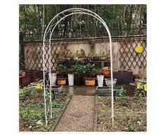 Portafiori Ad Arco da Giardino Arco da giardino Trellis in metallo in metallo in ferro battuto pergola rose arch pianta rampicante for piselli, clematide e caprifoglio semplice da assemblare e robusto