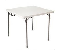 Lifetime 80273 34 Pollici (86 cm), arredo Tavolo Quadrato Bianco (Granito)
