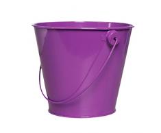 Benoon, vaso da fiori, vaso divertente, vaso da fiori da appendere, in ferro da stiro, per giardino, balcone, parete, secchiello verticale, fornitura di fusto viola scuro S