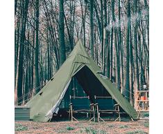 JTYX Tenda a piramide Famiglia multi-persona Glamping Impermeabile Doppio Strato Teepee Tenda con Foro Stufa