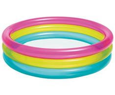 Intex- Piscina, Colore Rosa/Giallo/Azzurro, 57104