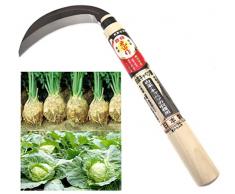 Falcetto Manuale Giapponese in Acciaio Yasugi a Lama Ricurva Speciale Per il Taglio Delle Radici Falce Strumento Per la Raccolta di Ortaggi Falcetti Giardinaggio Prodotto In Giappone