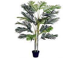 Outsunny Palma Pianta Artificiale in Vaso da 150cm, Pianta Finta da Interno per Decorazione Casa, Ufficio, Interni ed Esterni