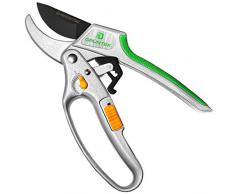 GRÜNTEK Forbici Cesoie Potatura Giardino Troncarami a Cricchetto. Taglio Incudine. Forbici da Giardinaggio Professionali CACATUA 20.5 cm