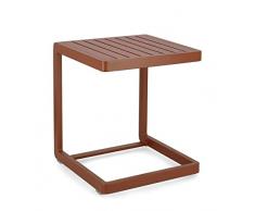 Decorspace Tavolino da caffeKonnor per lettino da esterno e giardino 40 cm in alluminio (Terracotta)
