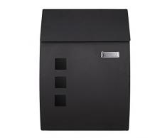 cooshional Cassetta postale comdominiale Impermeabile Bloccabile facile installazione grigio scuro Letterbox di ferro