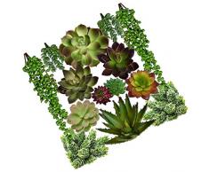 Garneck 14 piante grasse artificiali finte piante grasse realistiche di cactus per casa, ufficio, giardino