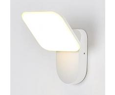 Dr.lazy 12W LED lampada da parete Lampada Muro in Alluminio Applique da parete Esterna impermeabile IP65 Faretto soggiorno/terrazzo/giardino (Bianco/Bianco Caldo)