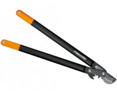 Fiskars Troncarami con lame bypass per legno verde, Sistema a cremagliera PowerGear II, Rivestimento antiaderente, Diametro di taglio: 5 cm, Acciaio temprato, Lunghezza: 70 cm, Nero/Arancione, L78, 1000584