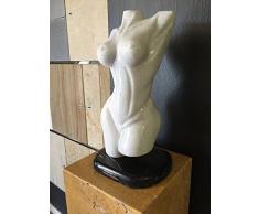 Statua Scultura in marmo di un mezzo busto femminile