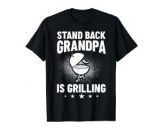 Uomo Maestro del fumatore della griglia del barbecue della griglia del nonno Maglietta