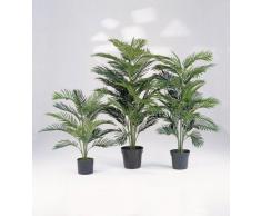 Palma Areca artificiale con base cementata, 17 fronde, 90 cm - Pianta decorativa / Pianta finta - artplants
