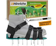 Hinrichs Scarpe Arieggiatore per Prato - 2 Scarpe Chiodate per Prato in 30x13,3cm & Punte 25mm - Arieggiatore Scarpe Regolabili in Lunghezza - Scarpe per Arieggiare Il Prato Scarpe Arieggiare Prato