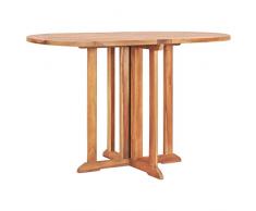 FIRBNUS Tavolo Pieghevole Farfalla 120x70x75 cm in Massello di Teak Tavolo Da Esterno Tavolo Da Giardino in Legno Tavolo Da Giardino Pieghevole Tavolo Da Balcone Ideale Per Giardino Design Classico