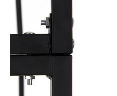 BAKAJI Arco Da Giardino Supporto Per Rose Piante Rampicanti In Metallo 113 x 50 x 205H cm Colore Nero
