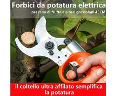 AOPOW Forbici da potatura elettrica, Troncatrice elettrica Professionale a Forbice Ricaricabile per Rami di Alberi Strumento per Tagliare cesoie elettriche Regolabili (45mm)