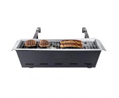 Mediawave Store Barbecue Universale 10756 da Balcone per ringhiere 19x58x38 cm braciere