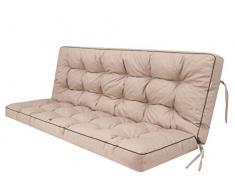 Cuscino per panca a dondolo da giardino, per panca altalena Hollywood, per interni ed esterni; 150 cm, beige