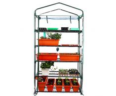 JonesHouseDeco Serra da Giardino a 5 Piani, Upgrade Serra, 99 cm L x 48,3 cm P x 182,9 cm H, Mini Serra in PVC # G311A00