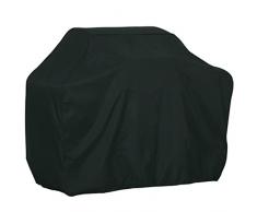 BAKAJI Copertura Protettiva per Babecue da Giardino, Resistente agli Agenti Atmosferici, Raggi UV e Acqua Poliestere ad Alta Densità, Copribarbecue Colore Verde, Dimensioni 112 x 71 x 76 cm