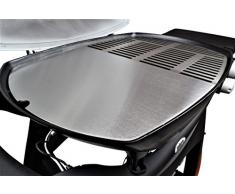 In acciaio inox piastra/Plancha, adatto per tutti i barbecue dal della Weber Q300 e Q3000 Serie