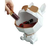 Statua del cane di grandi bocche in resina, Ciotola chiave per il tavolo dingresso, Sculture darte del bulldog francese figurine per la decorazione domestica 17x17x23.5CM