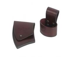 TOURBON Copertura della lama del fodero dellascia del cuoio spesso fatto a mano con il supporto della cinghia dellascia per il campeggio allaperto