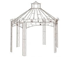 Marrone anticato Materiale: Ferro battuto Padiglione da Giardino Marrone Anticato 400x258x378 cm in FerroCasa e Giardino Prato e giardino Vita allaperto Strutture da esterno Baldacchini e gazebo