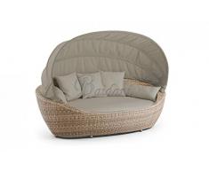 Domus Ventures, Paradiso, Divano lounge da giardino colore “White Pepper”