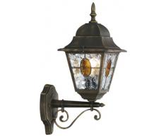 Philips Lighting München Lampada da Esterno da Parete, Lanterna Up, Vetro Smerigliato, Nero Anticato, Alluminio