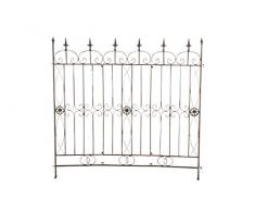 CLP Recinzione da Giardino in Ferro Mangold - 125x115cm I Sostegno per Piante Modulabile e Finemente Decorato I Graticcio per Fiori, Spalliera per Rampicanti, Facile da Collocare Bronzo