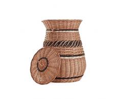 E di wicker24 546 â 47/65 Cesto per Biancheria in Vimini, Cestino, Miele, Giallo, 47 x 47 x 65 cm