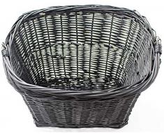 i-Bike CB-8094, Cestino in Vimini Unisex Adulto, Nero
