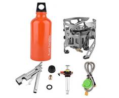 Demeras Fornello da Esterno Stufa a Gas per Backpacking Stufa a Gas Multiuso Fornello da Campeggio